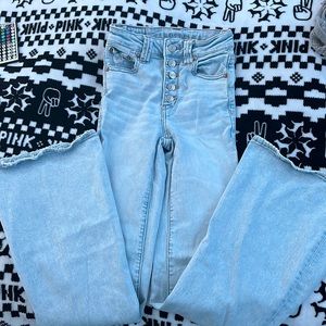 American eagle size 00 super high rise flare